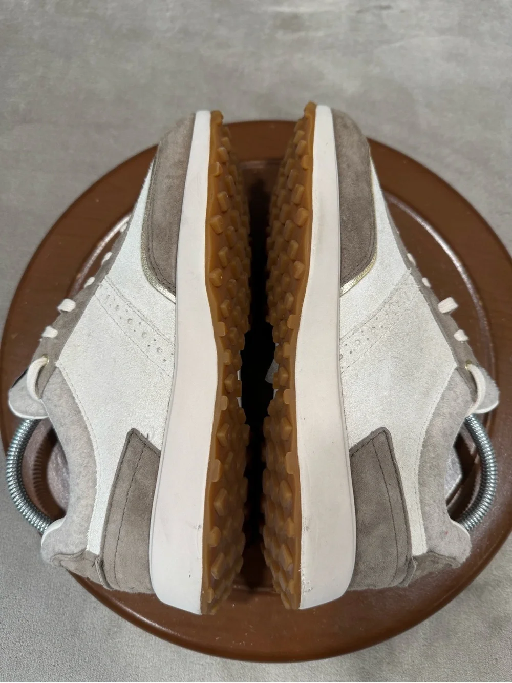 Cole Haan Women's Beige & Cream Suede Sneakers - Picture 9 of 11